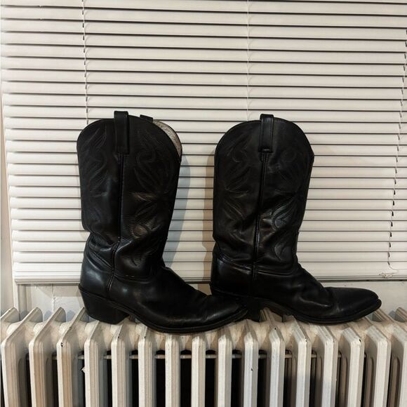 1990s Lucchese 4710 Black Cowboy Boots 11.5 D Mens - Picture 10 of 10